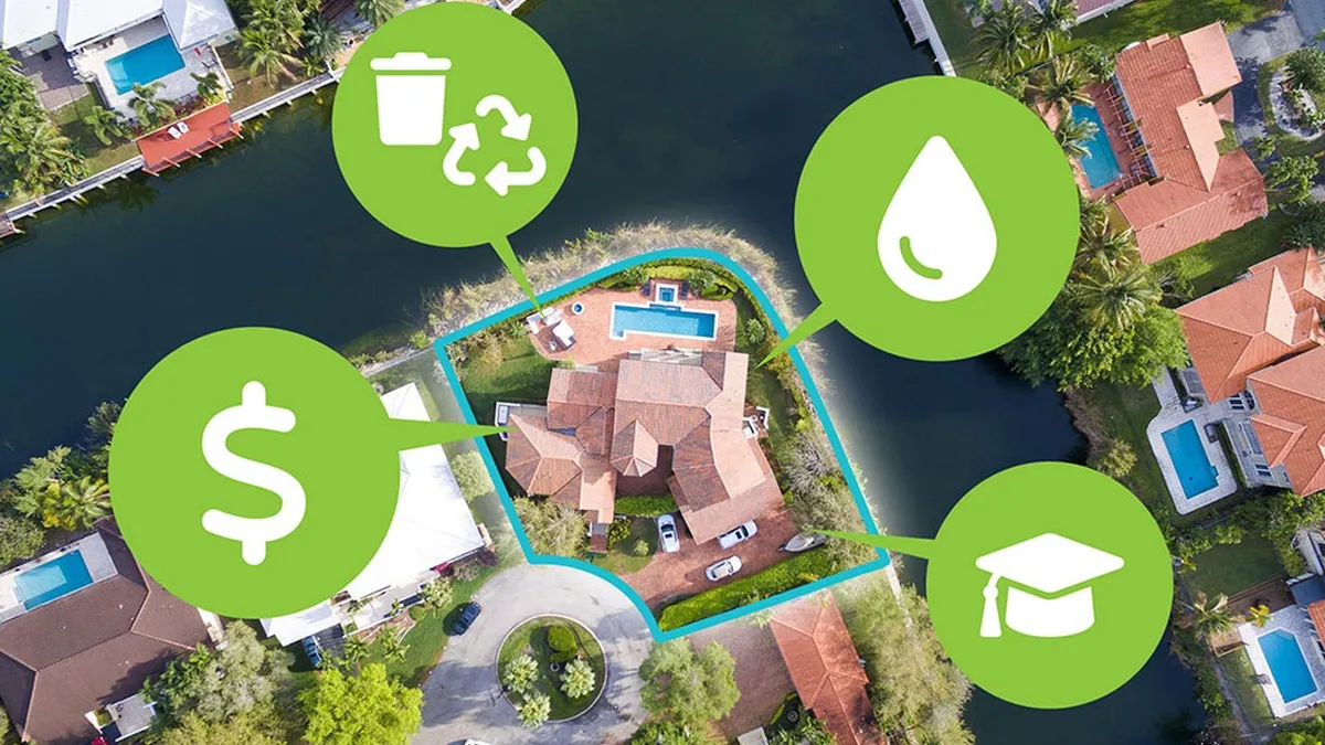 Aerial view of Charlotte County Florida neighborhoods showing investment property potential